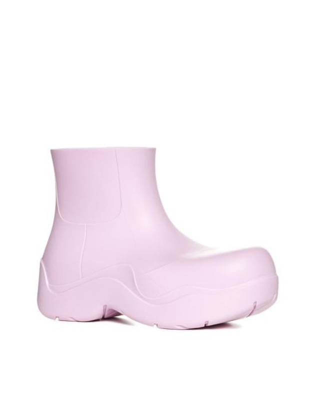 Luxury Bottega Veneta Puddle Rubber Ankle Rain Boots Pink