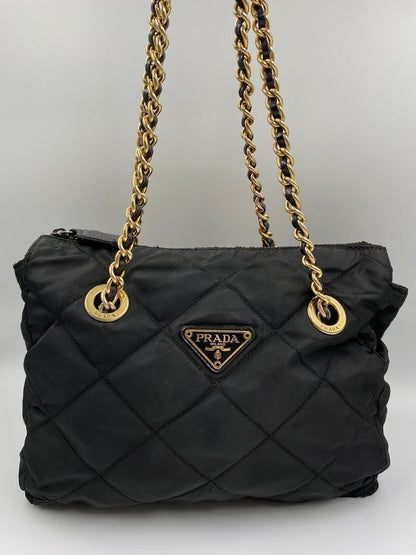 Prada Nylon Shoulder Bag with Chain Handle