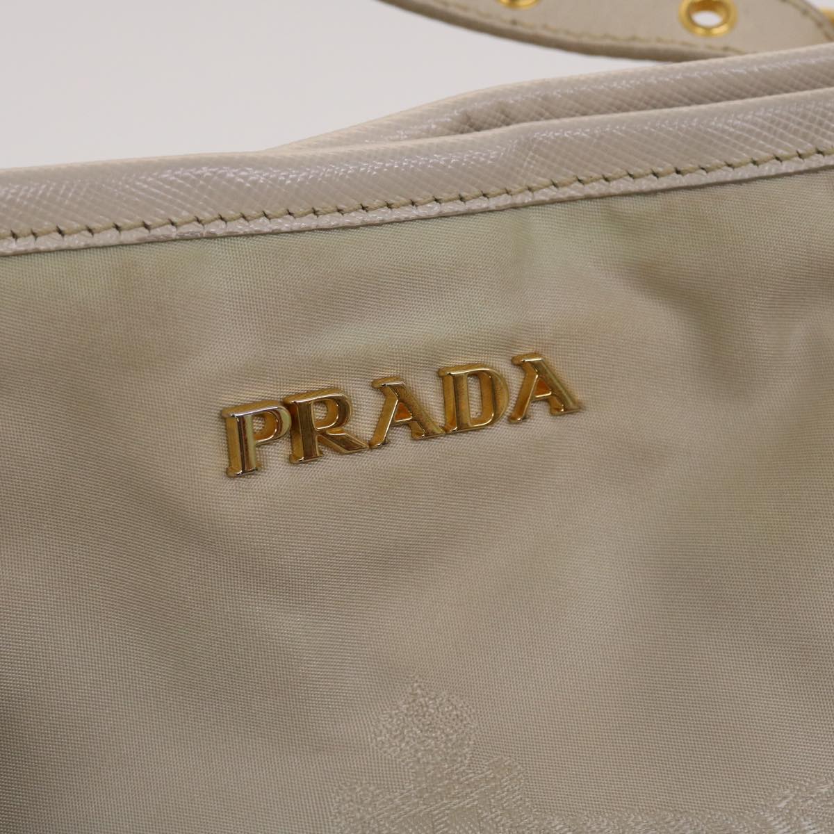 Prada Tote Bag Nylon Beige  44395