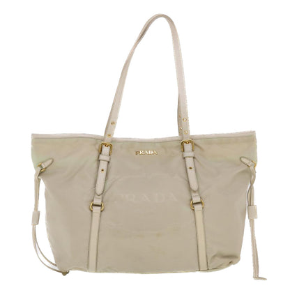 Prada Tote Bag Nylon Beige  44395