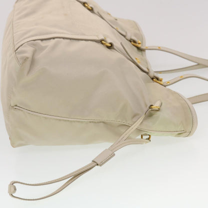 Prada Tote Bag Nylon Beige  44395