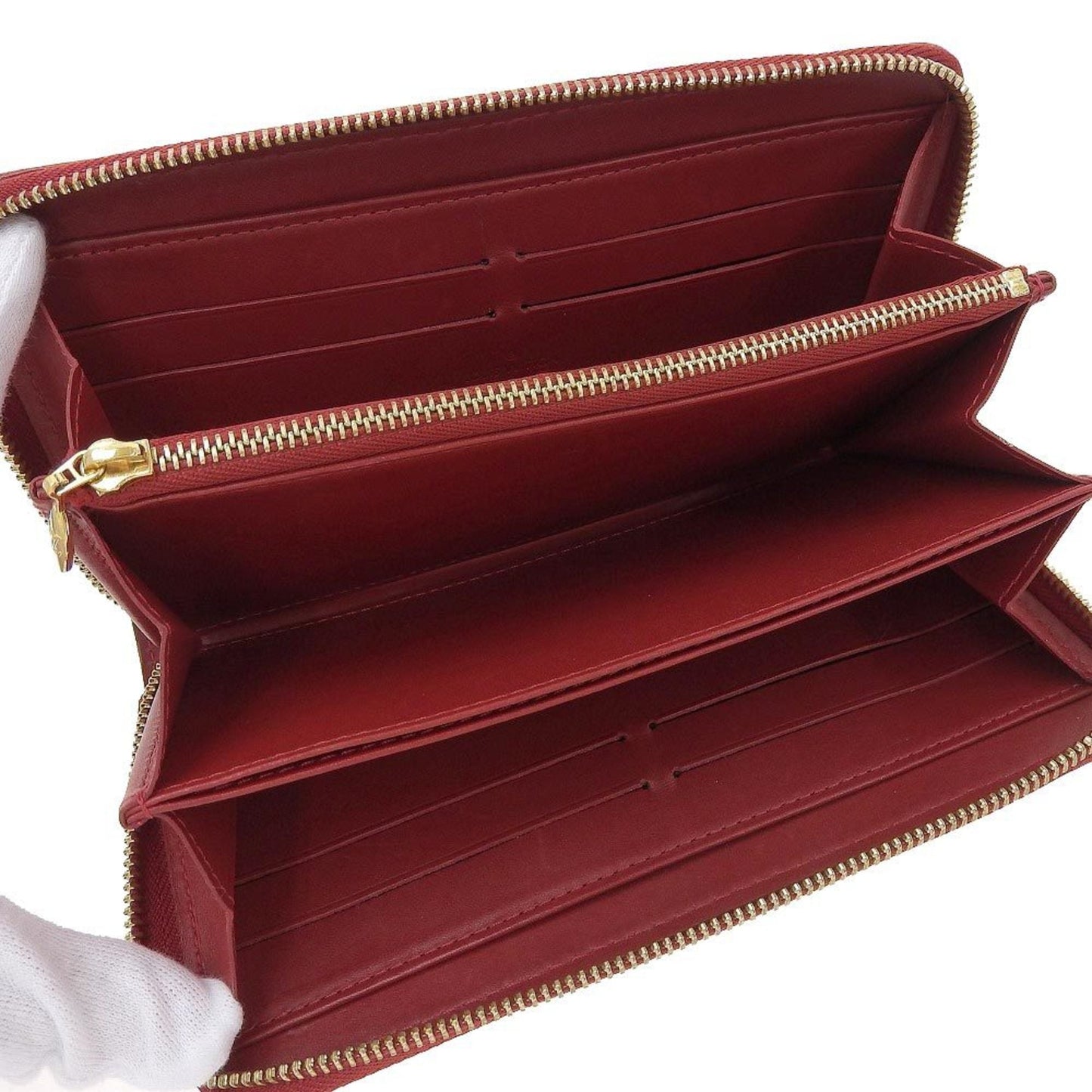 Louis Vuitton Red Patent leather Portefeuille zippy wallet accessories