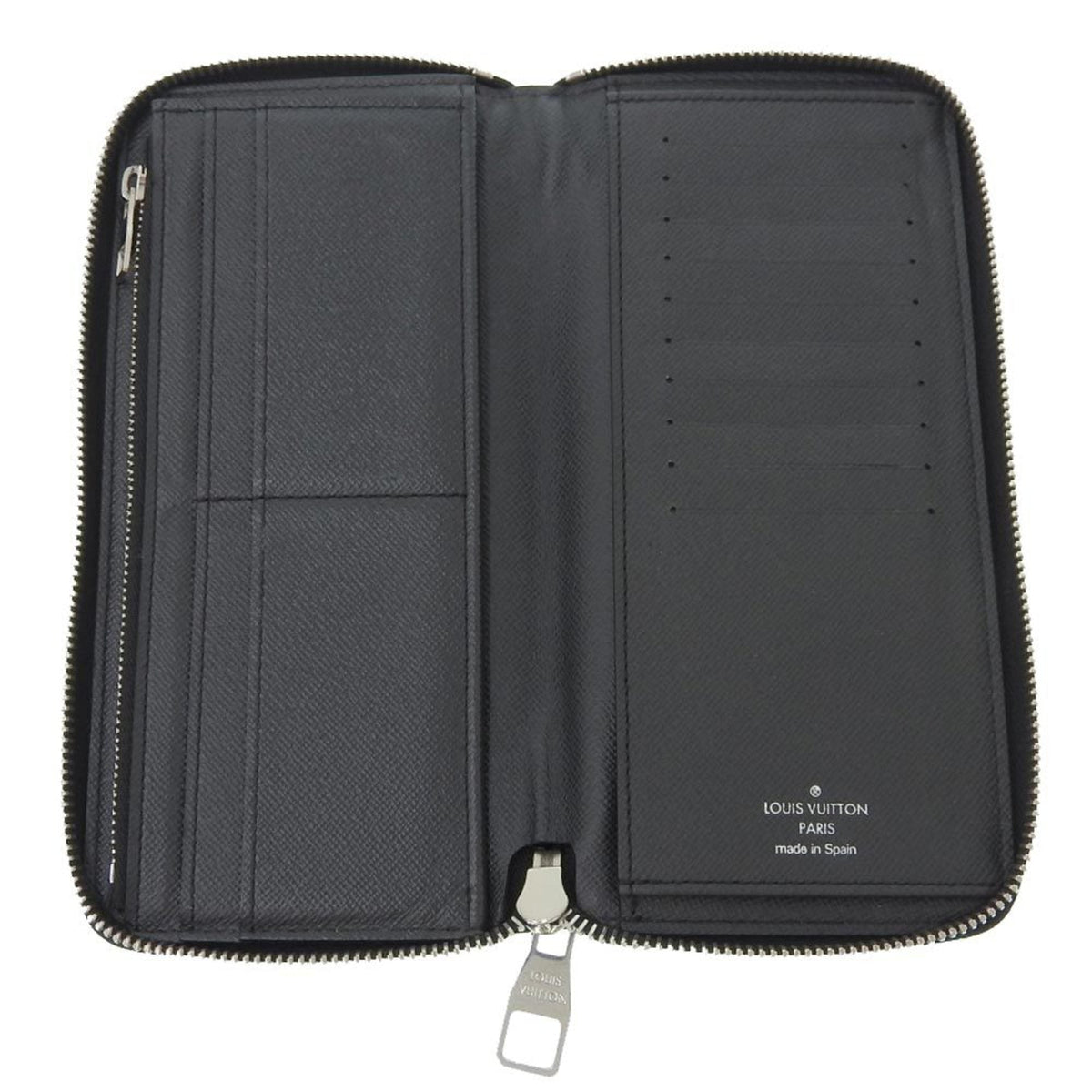 Louis Vuitton Black Leather Zippy Wallet Vertical wallet accessories
