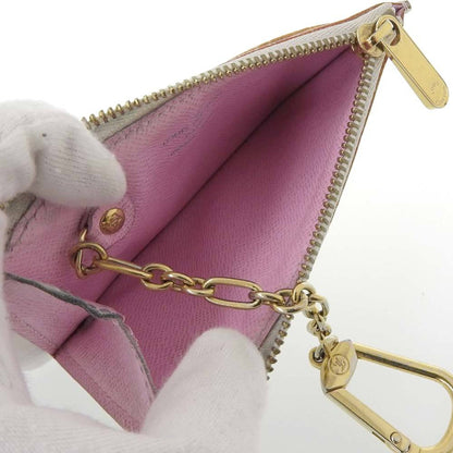 Louis Vuitton White Canvas Pochette Cles wallet accessories
