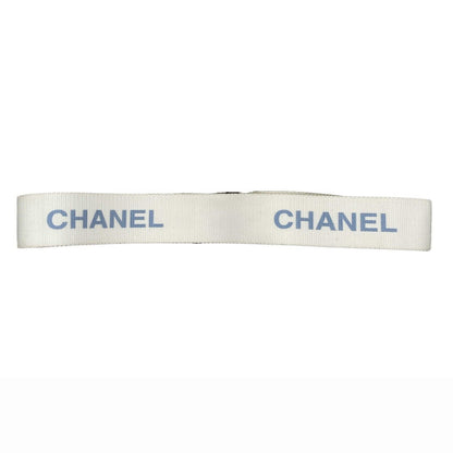 CHANEL - Vintage 99S 1999 Logo Adjustable Nylon Web - White - XS/S - Belt