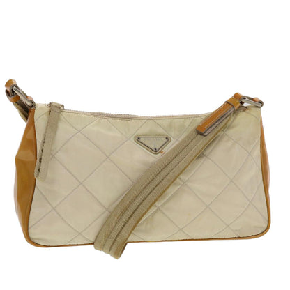 Prada Shoulder Bag Nylon Beige  44521