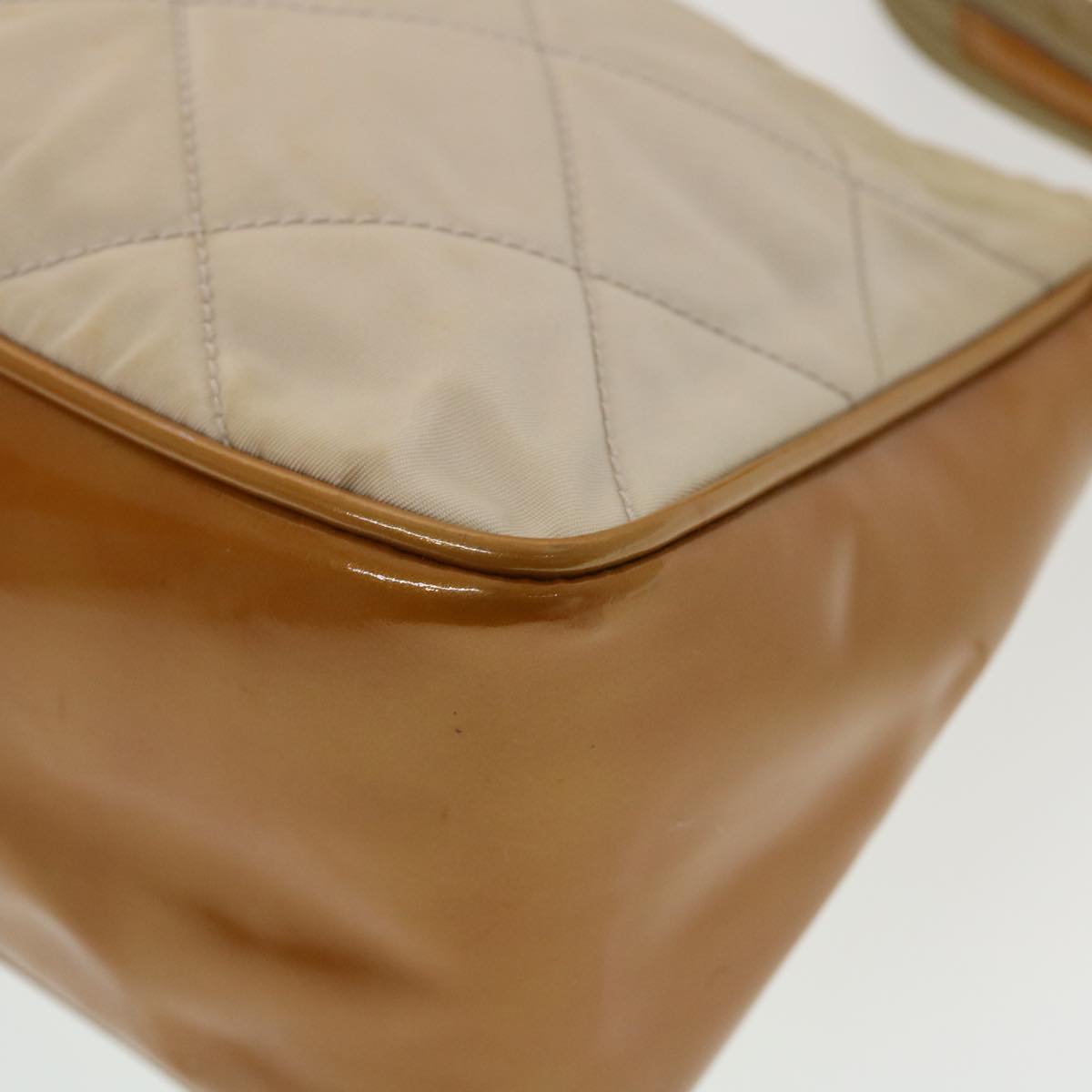 Prada Shoulder Bag Nylon Beige  44521