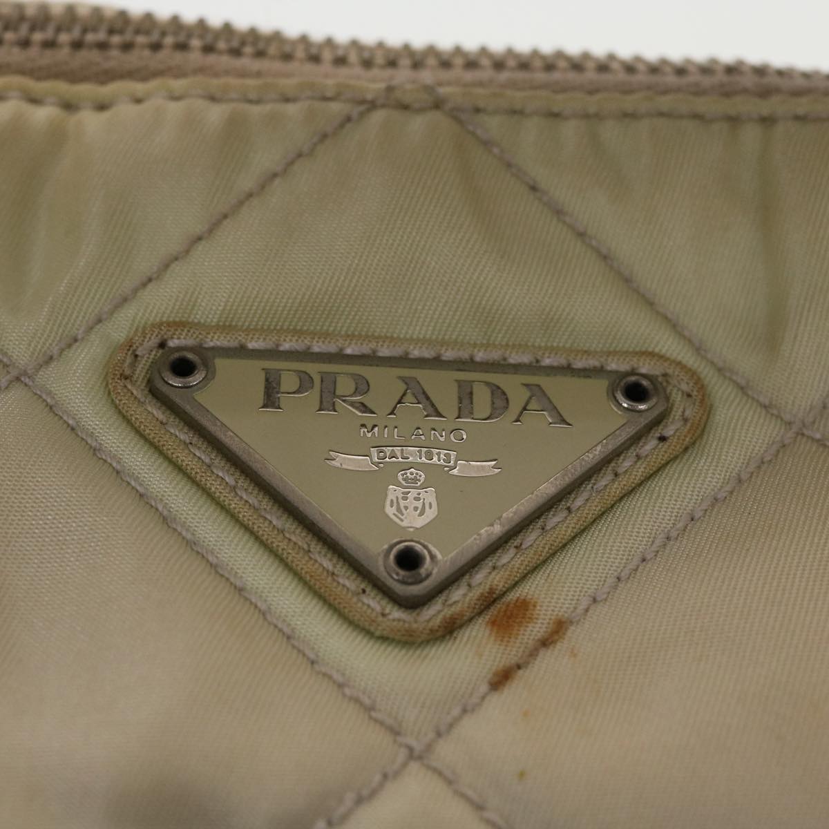 Prada Shoulder Bag Nylon Beige  44521