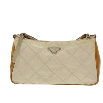 Prada Shoulder Bag Nylon Beige  44521