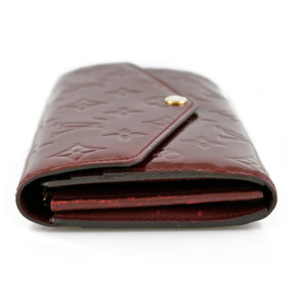 Louis Vuitton Bordeaux Patent leather Portefeuille Sarah wallet accessories