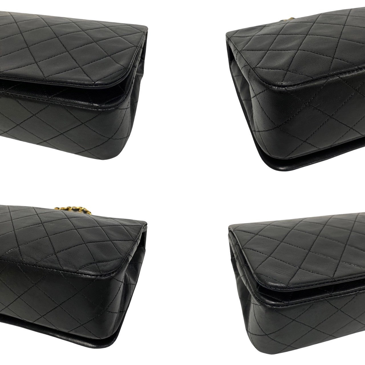 Chanel CC Quilted Leather Full Flap Bag Leather Crossbody Bag in Good condition