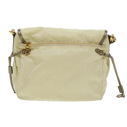 Prada Shoulder Bag Nylon Beige  44812