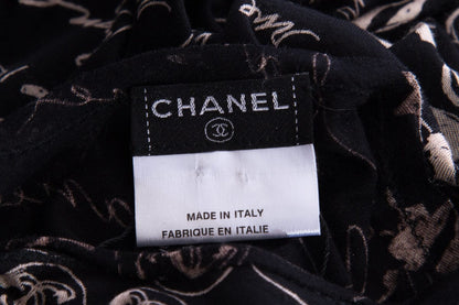 Chanel Black Printed Tank SZ 36