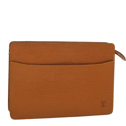LOUIS VUITTON Epi Pochette Homme Clutch Bag Brown M52528 LV  44944