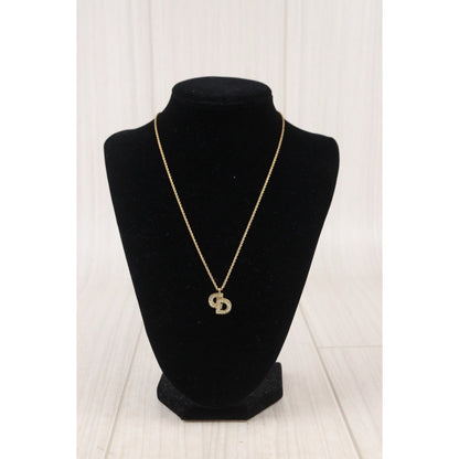 Very Good ( Rank A)  ｜ Dior CD Rhinestone Necklace Earring Set ｜24082214