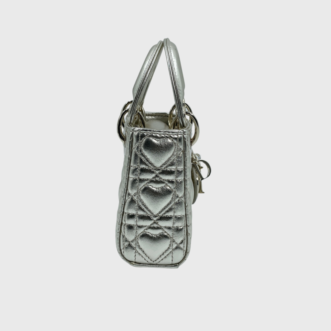 Christian Dior Lady Dior Bag Micro Lambskin Gold GHW