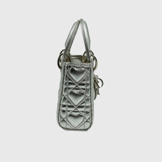 Christian Dior Lady Dior Bag Micro Lambskin Gold GHW