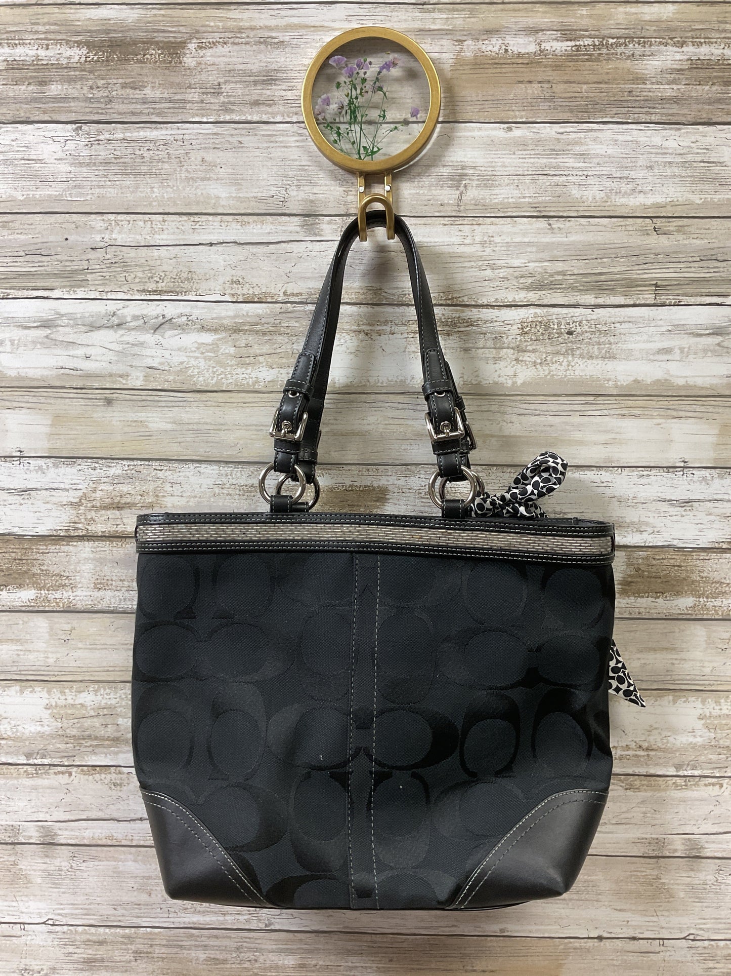 Handbag Designer By Coach In Black, Size:Small