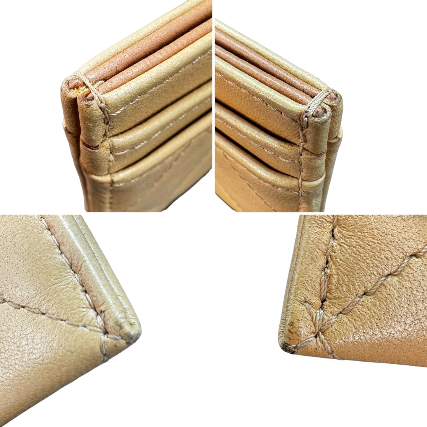 Chanel Nude Lambskin Quilted Silver CC Card Holder