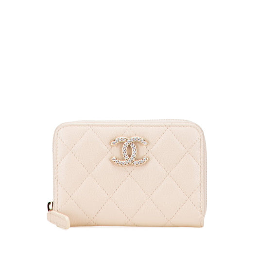 Chanel Coco Mark Matelassé Caviar Coin Case
