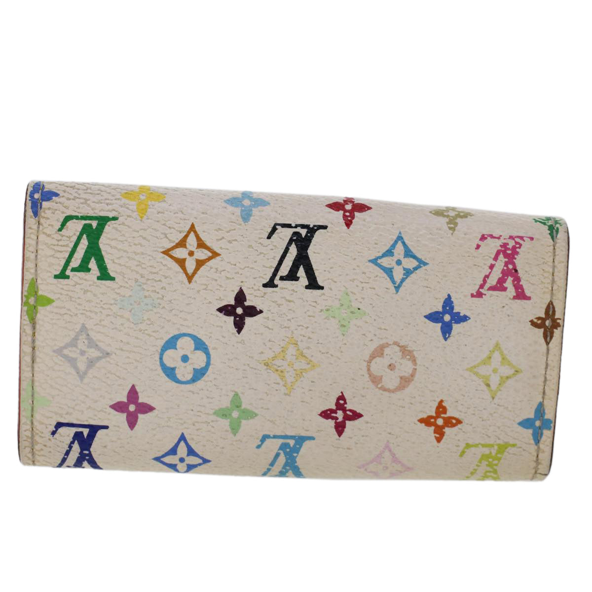 LOUIS VUITTON Monogram Multicolor Multicles 4 Keys Case White M60043 Auth 45019