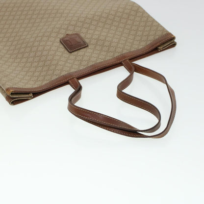 Celine Macadam Canvas Shoulder Bag PVC Leather Beige  45023