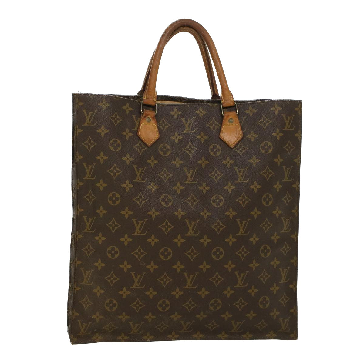 Louis Vuitton Monogram Sac Plat Hand Bag M51140 LV Auth 45024