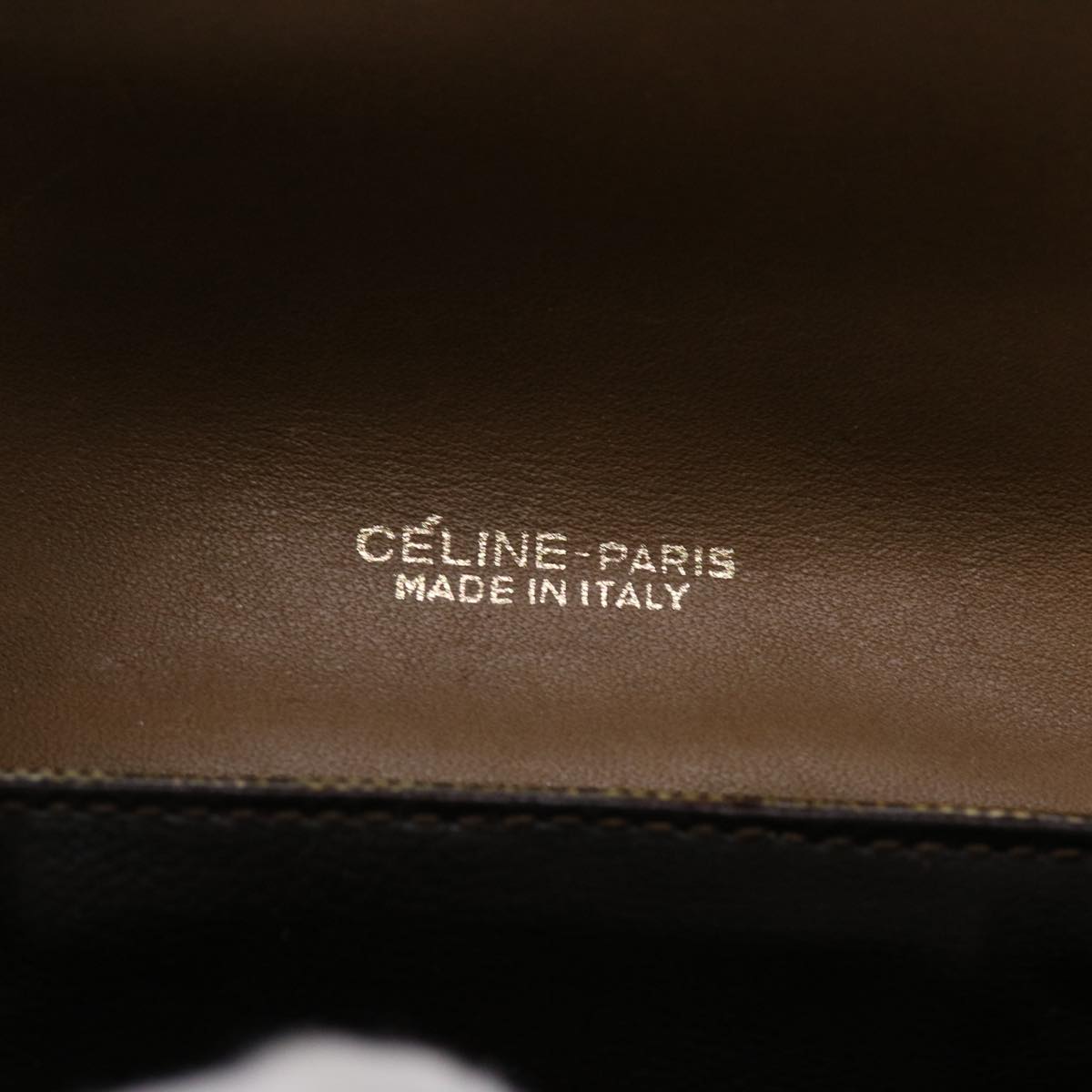 Celine Macadam Canvas Shoulder Bag PVC Leather Beige  45076