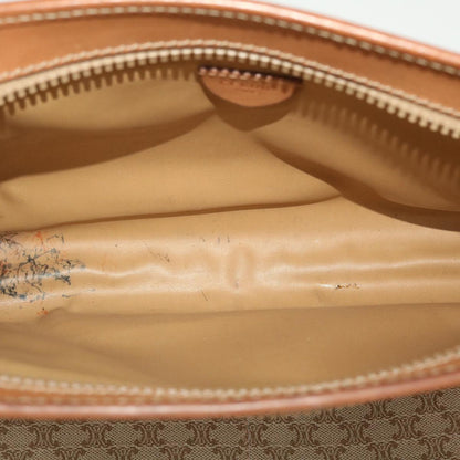 Celine Macadam Canvas Clutch Bag PVC Leather Beige  45077