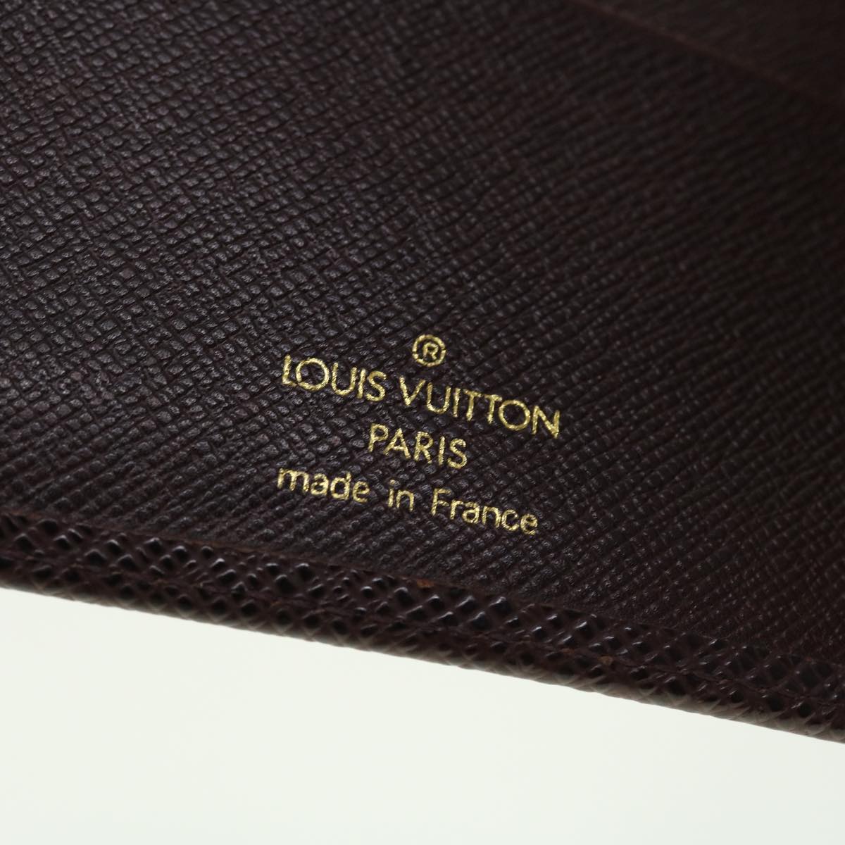 LOUIS VUITTON Taiga Leather Agenda MM Day Planner Cover Acajou R20416 Auth 45149