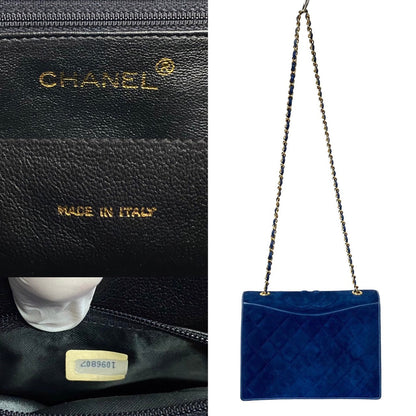 Chanel CC Suede Chain Shoulder Bag Suede Shoulder Bag 02493 in Good condition