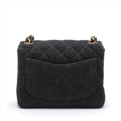 Chanel Mini Matrace 17 Denim Single Flap Single Chain Bag Black G  5th A35200