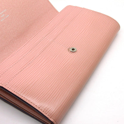 Louis Vuitton Pink Leather Portefeuille Sarah wallet accessories