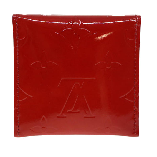 Louis Vuitton Vernis Korea Cube Coin Purse Rouge M04100 LV Auth 45274