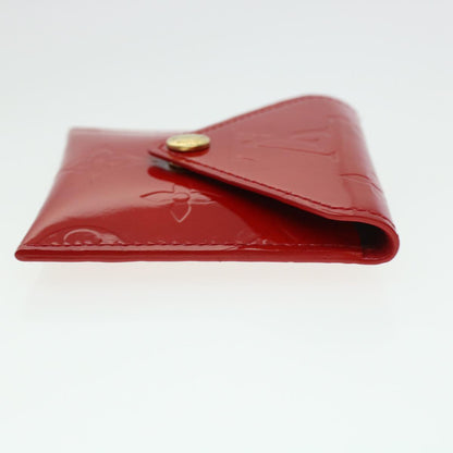 Louis Vuitton Vernis Korea Cube Coin Purse Rouge M04100 LV Auth 45274