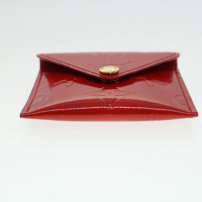 Louis Vuitton Vernis Korea Cube Coin Purse Rouge M04100 LV Auth 45274