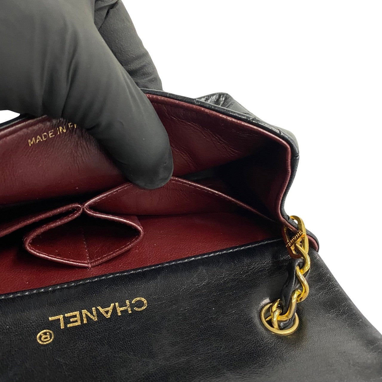 Chanel Mini CC Quilted Leather Full Flap Bag Leather Crossbody Bag in Good condition