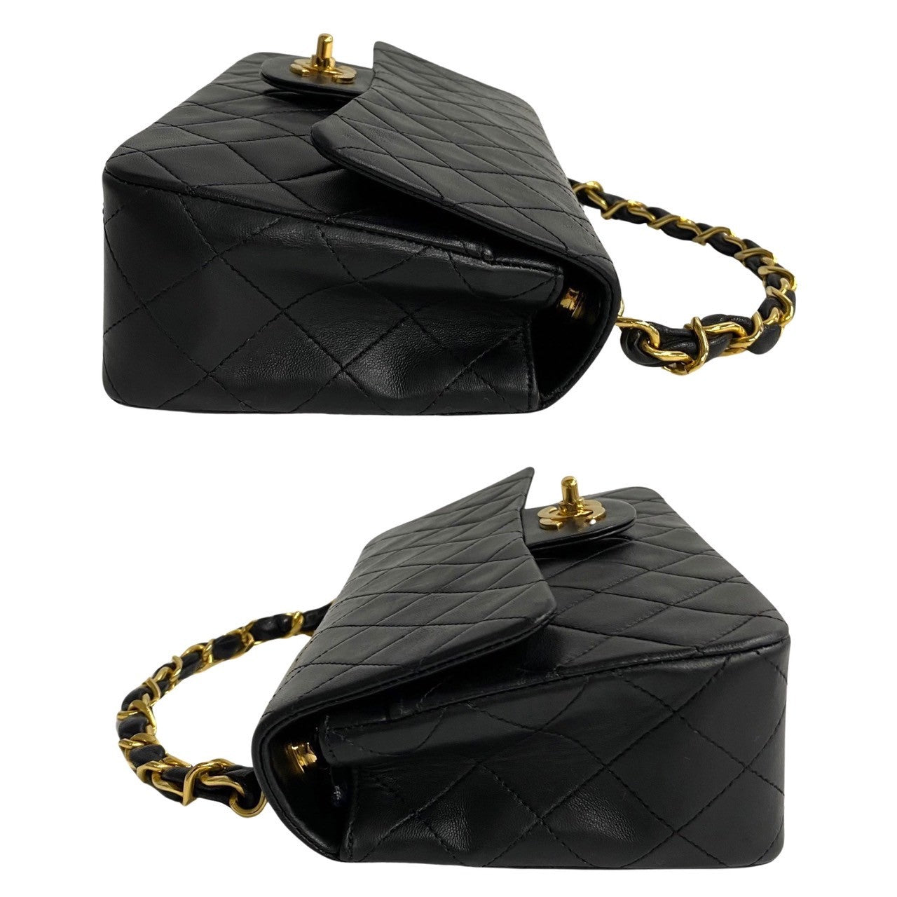 Chanel CC Matelasse Flap Top Handle Bag  Leather Handbag in Good condition