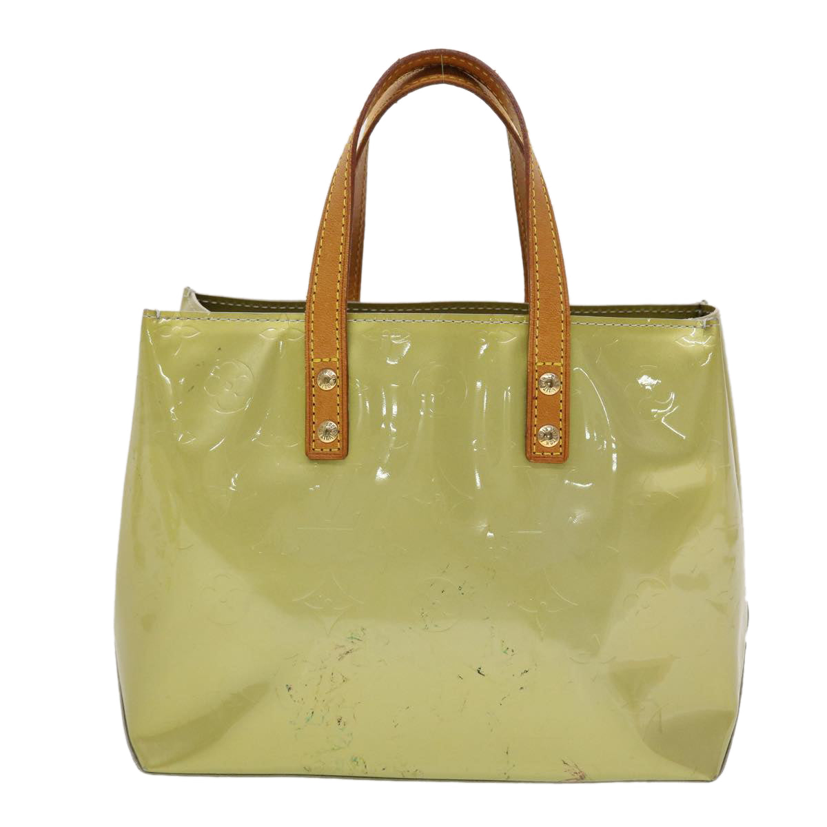 Louis Vuitton Monogram Vernis Reade PM Hand Bag Gris M91145 LV Auth 45332