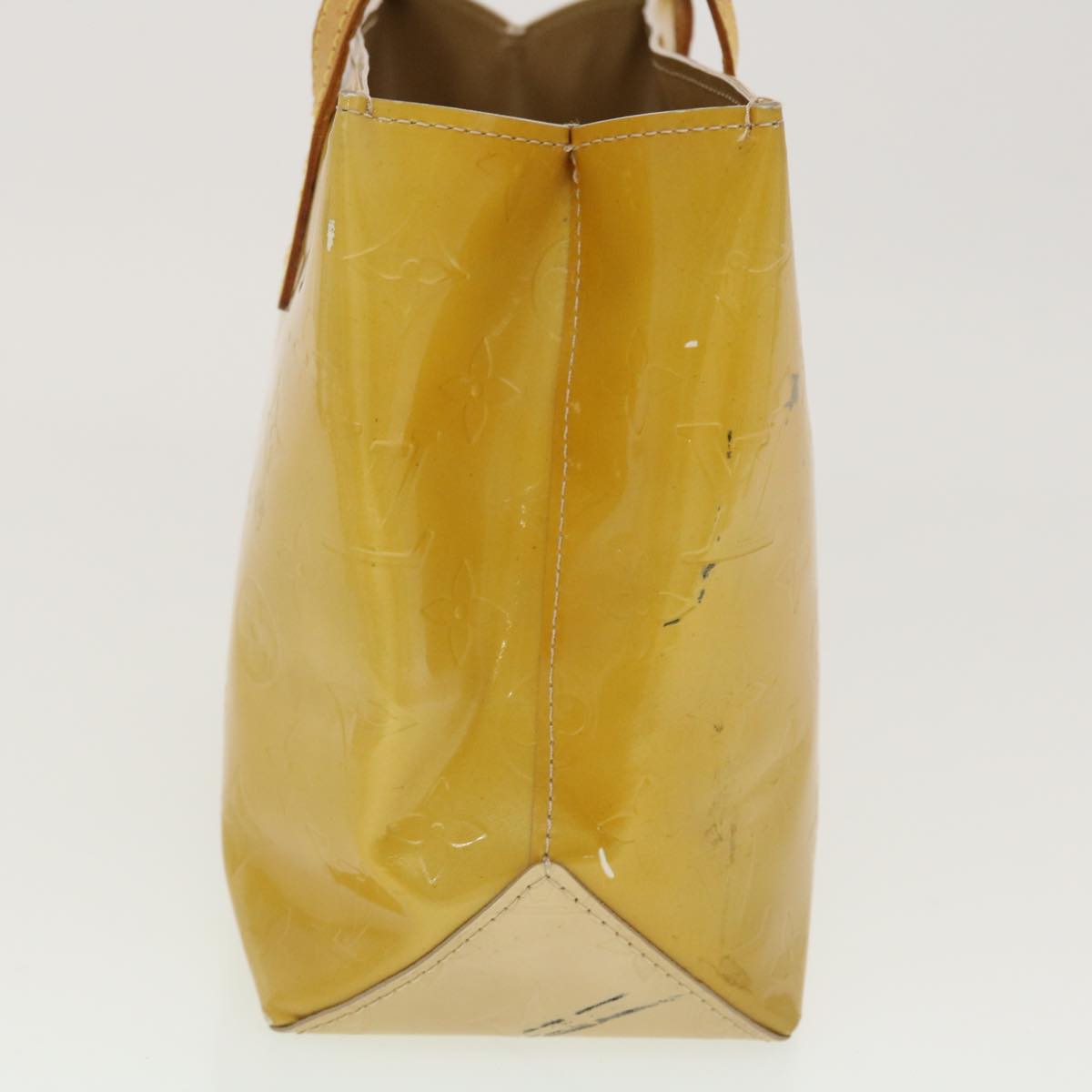 LOUIS VUITTON Monogram Vernis Reade PM Hand Bag Beige M91334 LV  45340