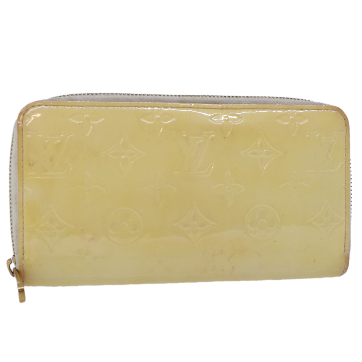 LOUIS VUITTON Monogram Vernis Zippy Wallet Wallet Perle M91471 LV  45414