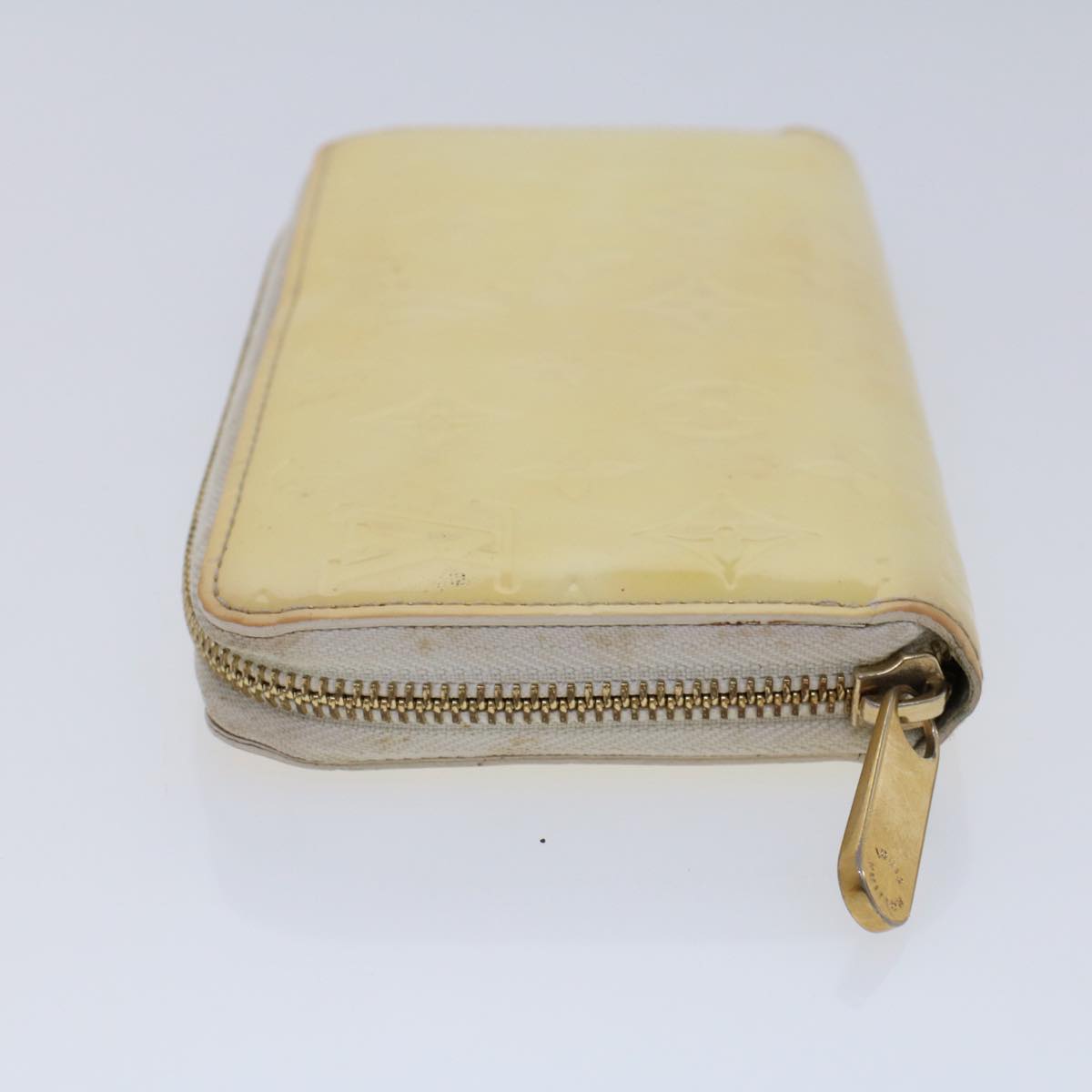 LOUIS VUITTON Monogram Vernis Zippy Wallet Wallet Perle M91471 LV  45414