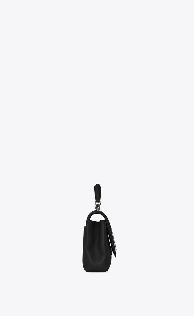 Saint Laurent Classic Medium College Monogram Black SiLouis Vuittoner-Toned