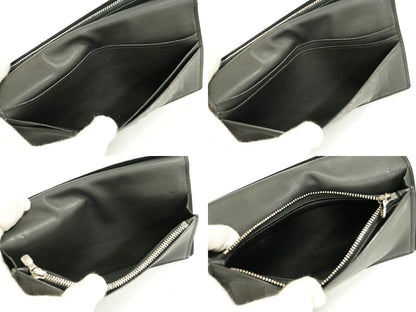 Louis Vuitton Black Leather Portefeuille Brazza wallet accessories