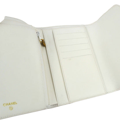 Chanel White Caviar Wallet Purse