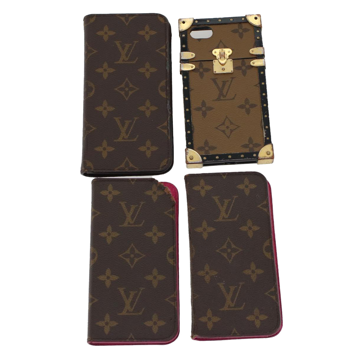 LOUIS VUITTON Monogram Cell Phone Case 4Set LV  45626