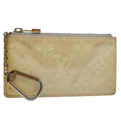 Louis Vuitton Monogram Vernis Pochette Cles Coin Purse Pearl M91348 Auth 45743