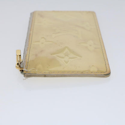 Louis Vuitton Monogram Vernis Pochette Cles Coin Purse Pearl M91348 Auth 45743