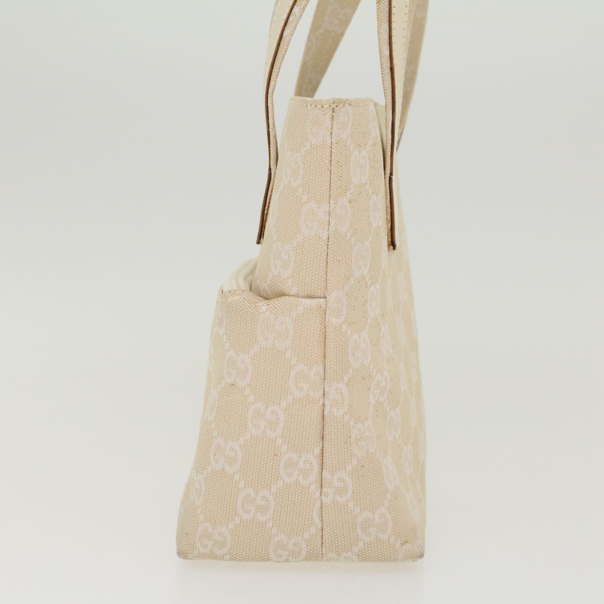 GUCCI GG Canvas Hand Bag Canvas Beige  45852