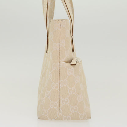 GUCCI GG Canvas Hand Bag Canvas Beige  45852